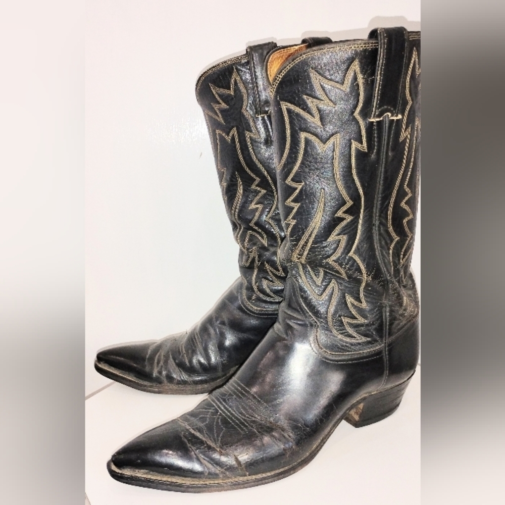 VINTAGE JUSTIN COWBOY BOOTS - Picture 13 of 13